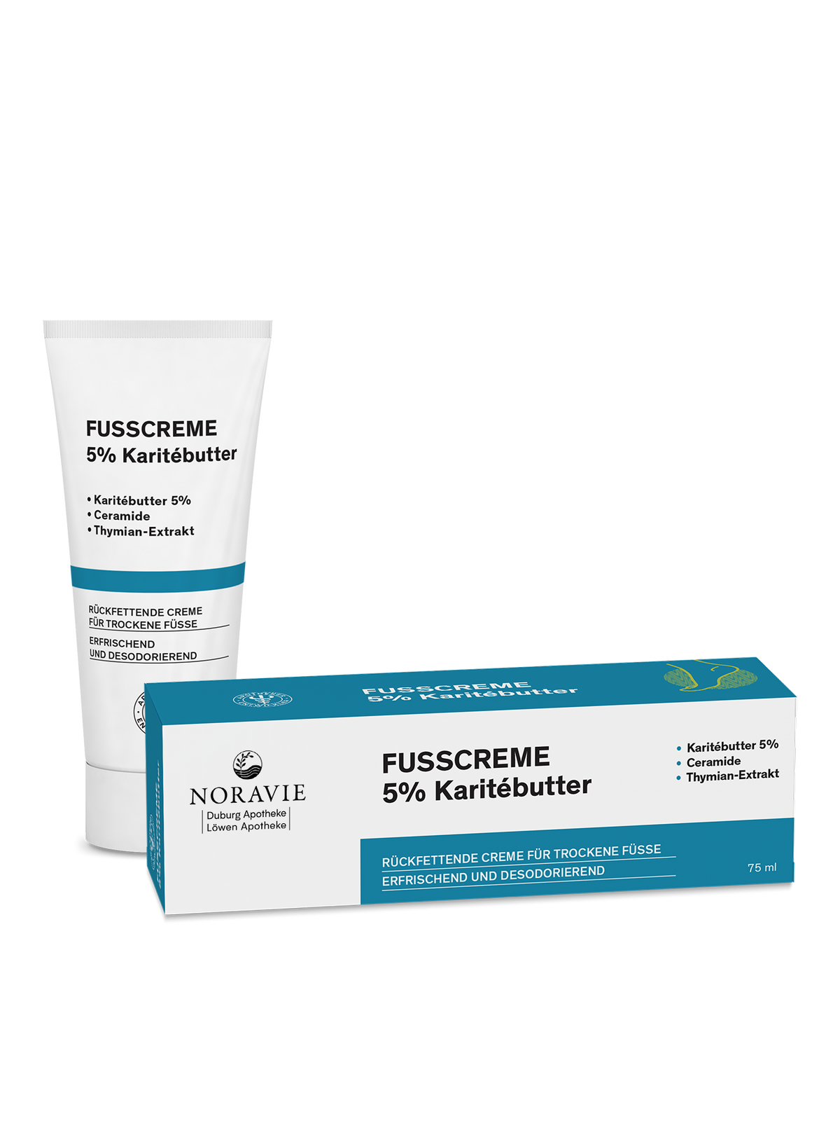 Noravie Fußcreme 5 % Karitébutter 75 ml